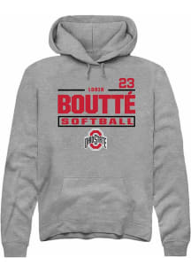 Lorin Boutté  Rally Ohio State Buckeyes Mens White NIL Stacked Box Long Sleeve Hoodie