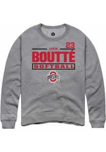 Lorin Boutté  Rally Ohio State Buckeyes Mens Graphite NIL Stacked Box Long Sleeve Hoodie