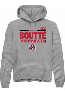 Lorin Boutté  Ohio State Buckeyes Graphite Rally NIL Stacked Box Long Sleeve T Shirt