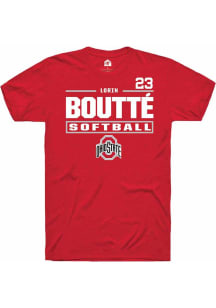 Lorin Boutté  Ohio State Buckeyes Red Rally NIL Stacked Box Long Sleeve T Shirt
