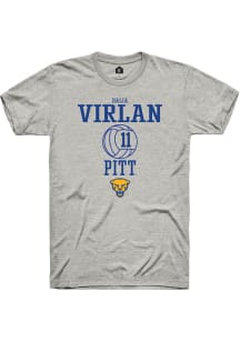 Dalia Virlan  Pitt Panthers Ash Rally NIL Sport Icon Short Sleeve T Shirt