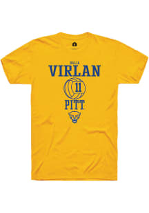 Dalia Virlan  Pitt Panthers Gold Rally NIL Sport Icon Short Sleeve T Shirt