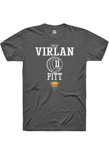 Dalia Virlan  Pitt Panthers Dark Grey Rally NIL Sport Icon Short Sleeve T Shirt