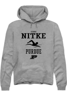 Sienna Nitke  Rally Purdue Boilermakers Mens Graphite NIL Sport Icon Long Sleeve Hoodie