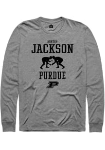 Ashton Jackson  Purdue Boilermakers Graphite Rally NIL Sport Icon Long Sleeve T Shirt
