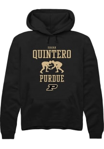 Isaiah Quintero  Rally Purdue Boilermakers Mens Black NIL Sport Icon Long Sleeve Hoodie