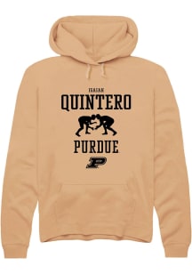 Isaiah Quintero  Rally Purdue Boilermakers Mens Gold NIL Sport Icon Long Sleeve Hoodie