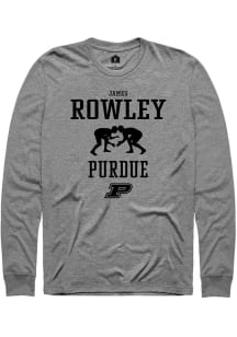 James Rowley  Purdue Boilermakers Graphite Rally NIL Sport Icon Long Sleeve T Shirt
