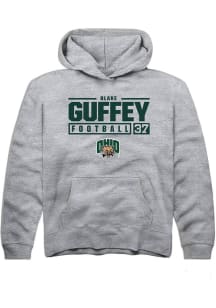 Blake Guffey  Rally Ohio Bobcats Youth Grey NIL Stacked Box Long Sleeve Hoodie