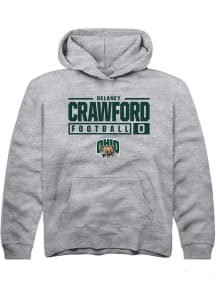 Delaney Crawford  Rally Ohio Bobcats Youth Grey NIL Stacked Box Long Sleeve Hoodie