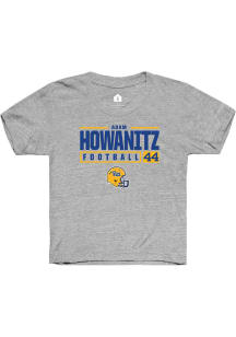 Adam Howanitz  Rally Pitt Panthers Youth Grey NIL Stacked Box Short Sleeve T-Shirt