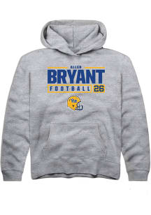Allen Bryant  Rally Pitt Panthers Youth Grey NIL Stacked Box Long Sleeve Hoodie