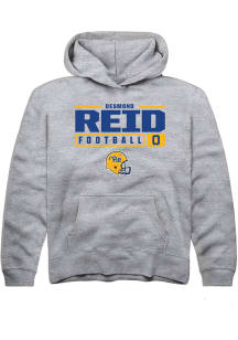 Desmond Reid  Rally Pitt Panthers Youth Grey NIL Stacked Box Long Sleeve Hoodie