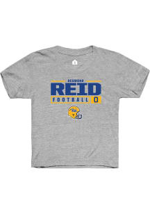 Desmond Reid  Rally Pitt Panthers Youth Grey NIL Stacked Box Short Sleeve T-Shirt