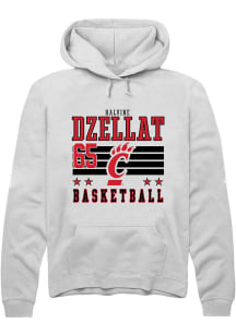 Halvine Dzellat  Rally Cincinnati Bearcats Mens White NIL Striped Long Sleeve Hoodie