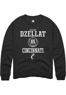 Halvine Dzellat  Rally Cincinnati Bearcats Mens Black NIL Sport Icon Long Sleeve Crew Sweatshirt