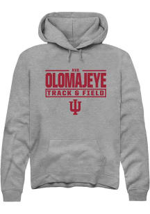 Ava Olomajeye  Rally Indiana Hoosiers Mens Graphite NIL Stacked Box Long Sleeve Hoodie