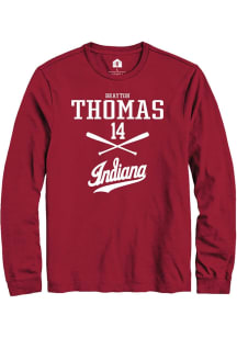 Brayton Thomas  Indiana Hoosiers Cardinal Rally NIL Sport Icon Long Sleeve T Shirt