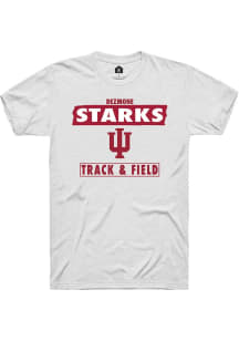 Dezmone Starks  Indiana Hoosiers White Rally NIL Striped Short Sleeve T Shirt