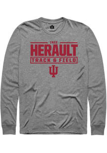 Ines Herault  Indiana Hoosiers Graphite Rally NIL Stacked Box Long Sleeve T Shirt