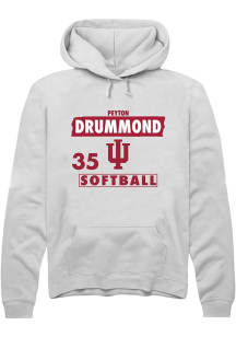 Peyton Drummond  Rally Indiana Hoosiers Mens White NIL Striped Long Sleeve Hoodie