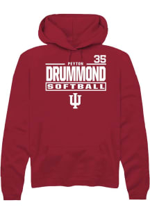 Peyton Drummond  Rally Indiana Hoosiers Mens Cardinal NIL Stacked Box Long Sleeve Hoodie