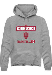 Shay Ciezki  Rally Indiana Hoosiers Mens Grey NIL Striped Long Sleeve Hoodie