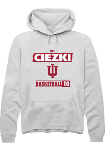 Shay Ciezki  Rally Indiana Hoosiers Mens White NIL Striped Long Sleeve Hoodie