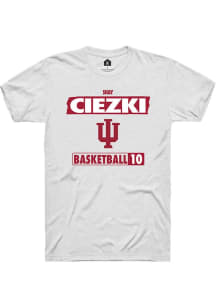 Shay Ciezki  Indiana Hoosiers White Rally NIL Striped Short Sleeve T Shirt