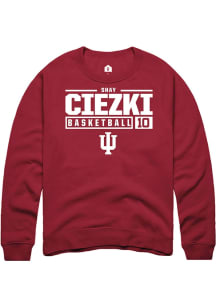 Shay Ciezki  Rally Indiana Hoosiers Mens Cardinal NIL Stacked Box Long Sleeve Crew Sweatshirt