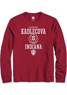 Valentyna Kadlecova  Indiana Hoosiers Cardinal Rally NIL Sport Icon Long Sleeve T Shirt