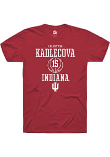 Valentyna Kadlecova  Indiana Hoosiers Cardinal Rally NIL Sport Icon Short Sleeve T Shirt