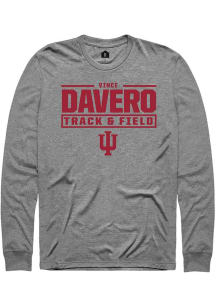 Vince Davero  Indiana Hoosiers Graphite Rally NIL Stacked Box Long Sleeve T Shirt