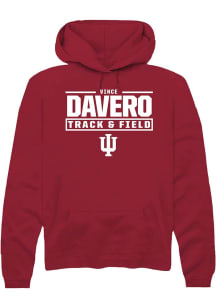 Vince Davero  Rally Indiana Hoosiers Mens Cardinal NIL Stacked Box Long Sleeve Hoodie