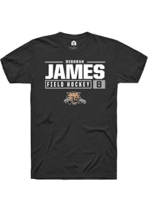 Deborah James  Ohio Bobcats Black Rally NIL Stacked Box Short Sleeve T Shirt