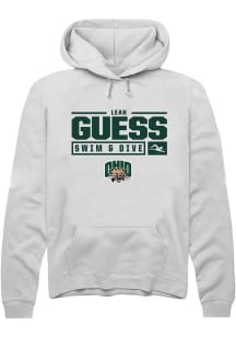 Leah Guess  Rally Ohio Bobcats Mens White NIL Stacked Box Long Sleeve Hoodie