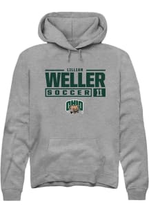 Lillian Weller  Rally Ohio Bobcats Mens Graphite NIL Stacked Box Long Sleeve Hoodie