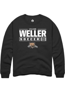 Lillian Weller  Rally Ohio Bobcats Mens Black NIL Stacked Box Long Sleeve Crew Sweatshirt