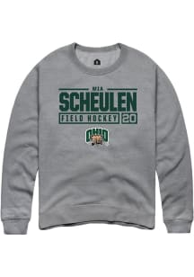 Mia Scheulen  Rally Ohio Bobcats Mens Graphite NIL Stacked Box Long Sleeve Crew Sweatshirt