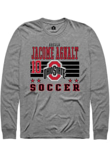Arella Jacome Agnalt  Ohio State Buckeyes Grey Rally NIL Striped Long Sleeve T Shirt