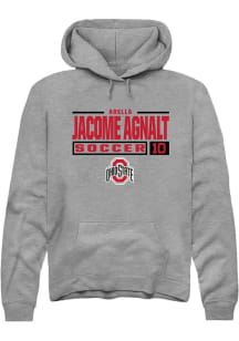 Arella Jacome Agnalt  Rally Ohio State Buckeyes Mens Graphite NIL Stacked Box Long Sleeve Hoodie