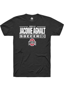 Arella Jacome Agnalt  Ohio State Buckeyes Black Rally NIL Stacked Box Short Sleeve T Shirt