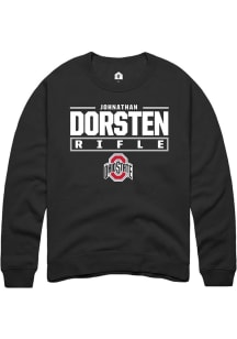Johnathan Dorsten  Rally Ohio State Buckeyes Mens Black NIL Stacked Box Long Sleeve Crew Sweatshir..