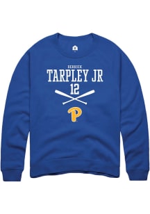 Derrick Tarpley Jr  Rally Pitt Panthers Mens Blue NIL Sport Icon Long Sleeve Crew Sweatshirt