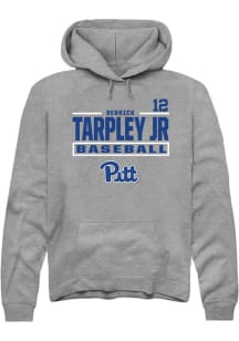 Derrick Tarpley Jr  Rally Pitt Panthers Mens Graphite NIL Stacked Box Long Sleeve Hoodie