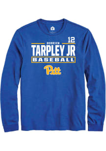 Derrick Tarpley Jr  Pitt Panthers Blue Rally NIL Stacked Box Long Sleeve T Shirt