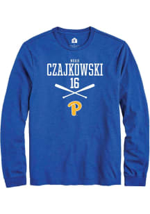 Noah Czajkowski  Pitt Panthers Blue Rally NIL Sport Icon Long Sleeve T Shirt