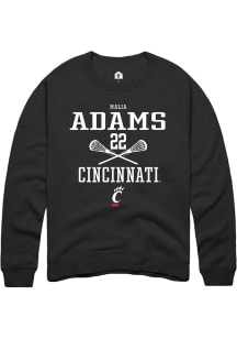 Malia Adams  Rally Cincinnati Bearcats Mens Black NIL Sport Icon Long Sleeve Crew Sweatshirt