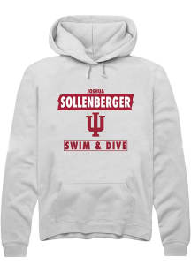 Joshua Sollenberger  Rally Indiana Hoosiers Mens White NIL Striped Long Sleeve Hoodie