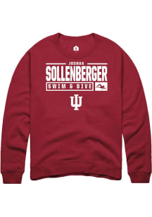 Joshua Sollenberger  Rally Indiana Hoosiers Mens Cardinal NIL Stacked Box Long Sleeve Crew Sweatsh..